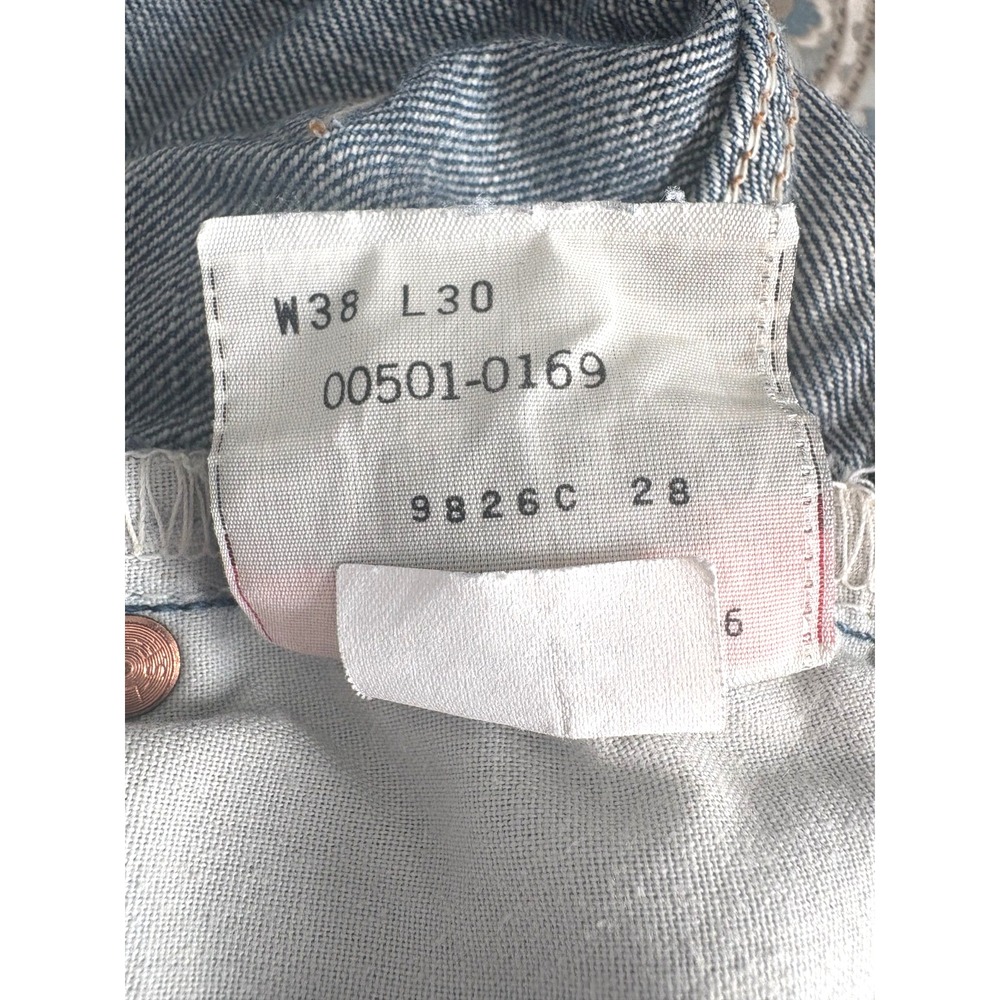 Levi's Men's 501 38W x 30L Fit Button Fly Jeans‎ - Dark Stonewash - Picture 6 of 6